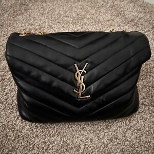YSL Black Medium Quilted Shoulder Bag